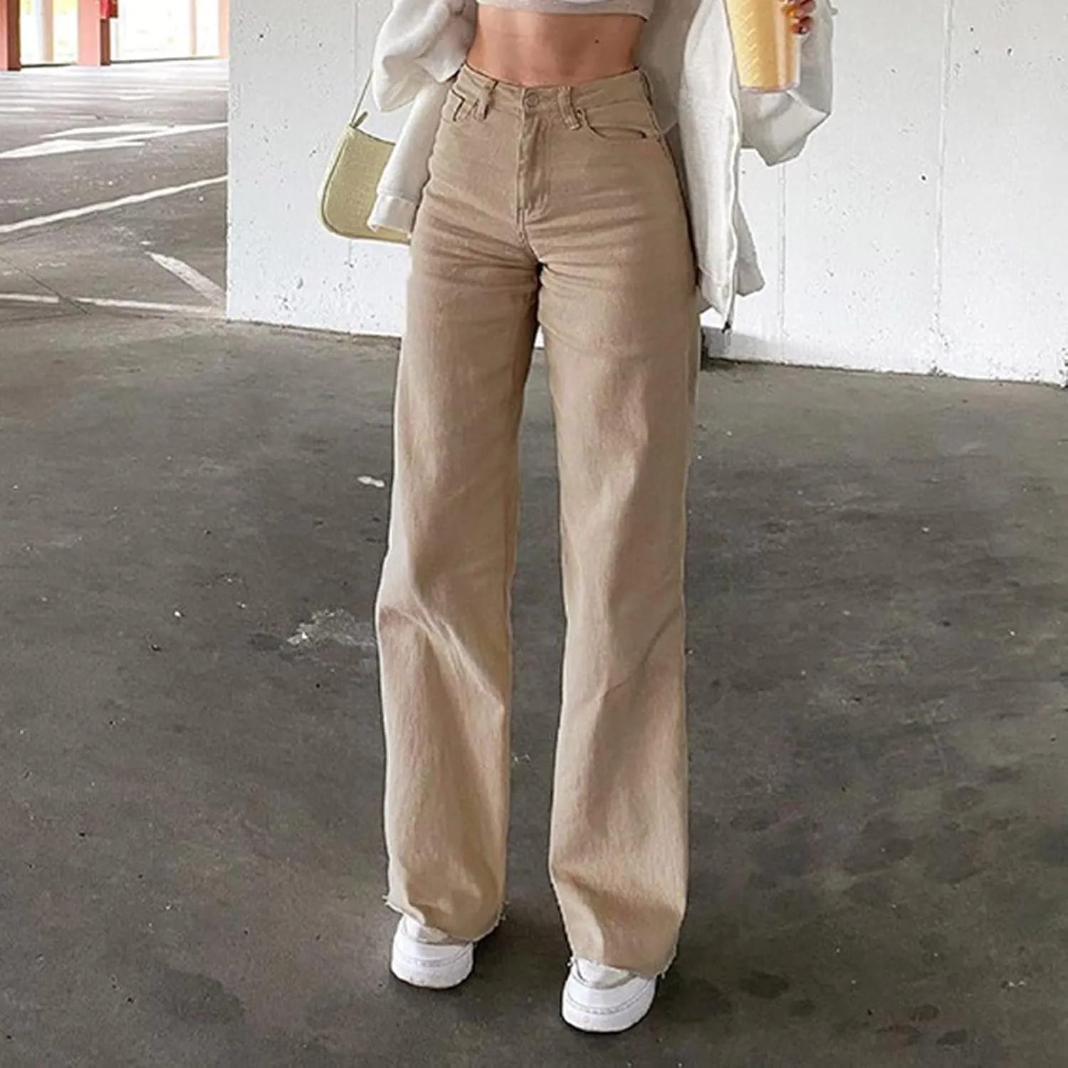 Womens High Waisted Jeans Y2K Stretch Skinny Flare Leg Denim Pants Slim Trousers Aesthetic Bell Bottom Pants