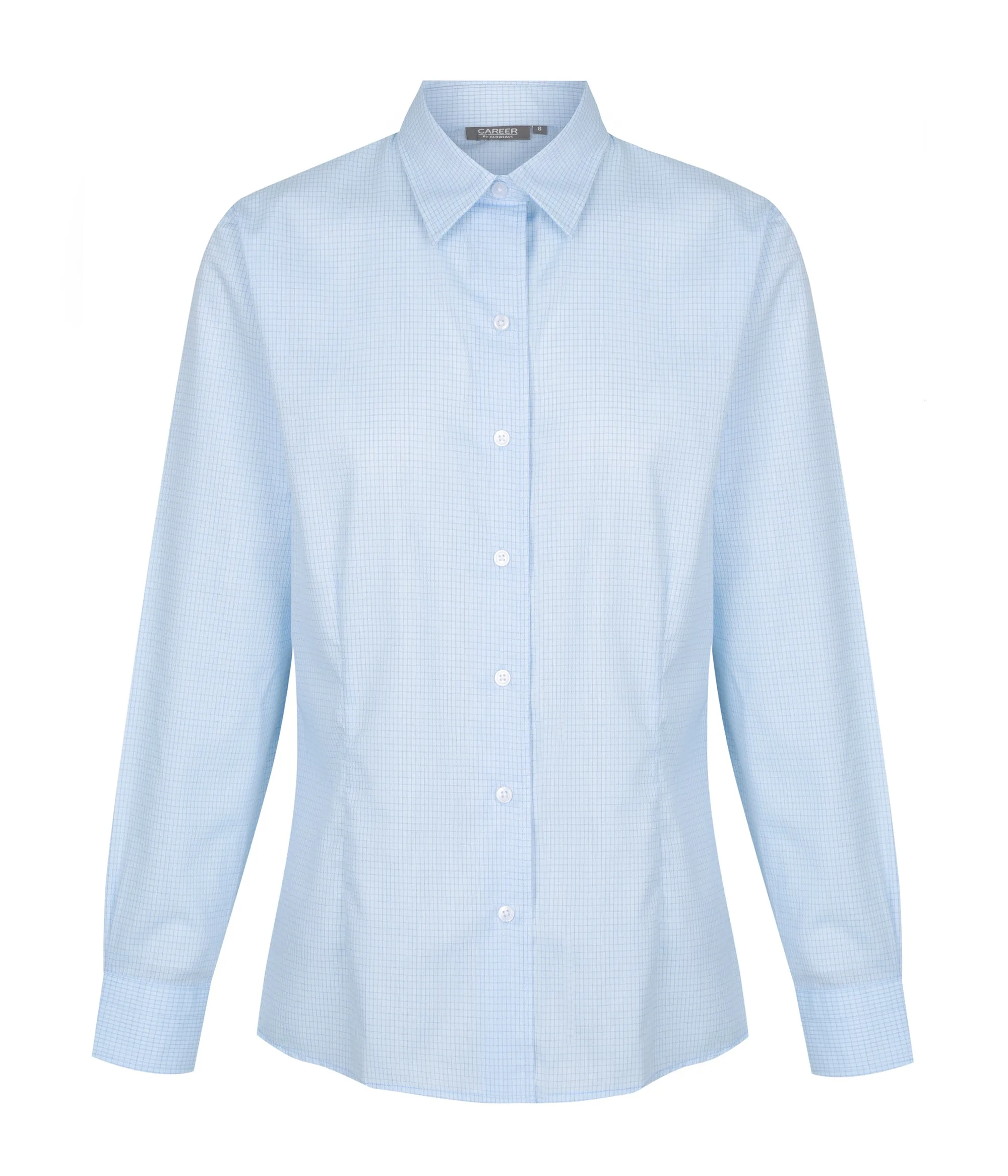 Women's Textured Mini Check Long Sleeve Shirt - 1295WL