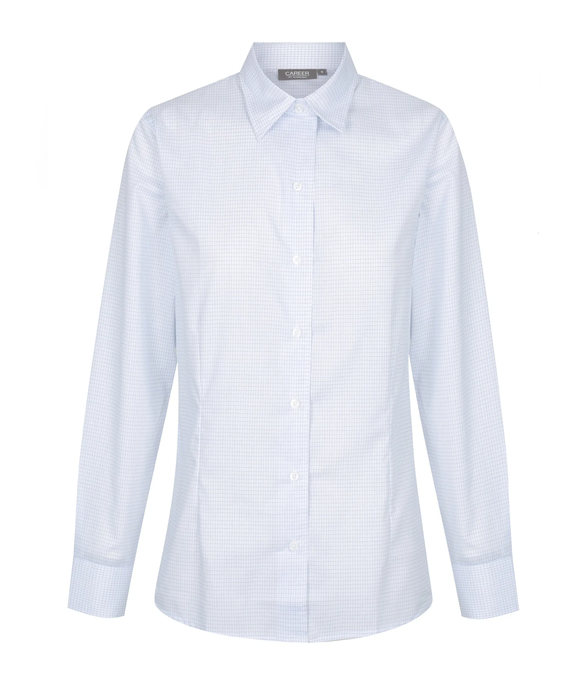 Women's Textured Mini Check Long Sleeve Shirt - 1295WL