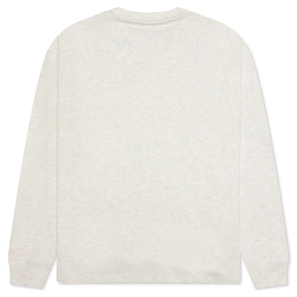 Wordmark L/S Tee - Oatmeal Heather